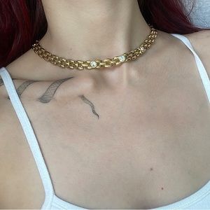 Vintage Christian Dior Panther Linked Choker